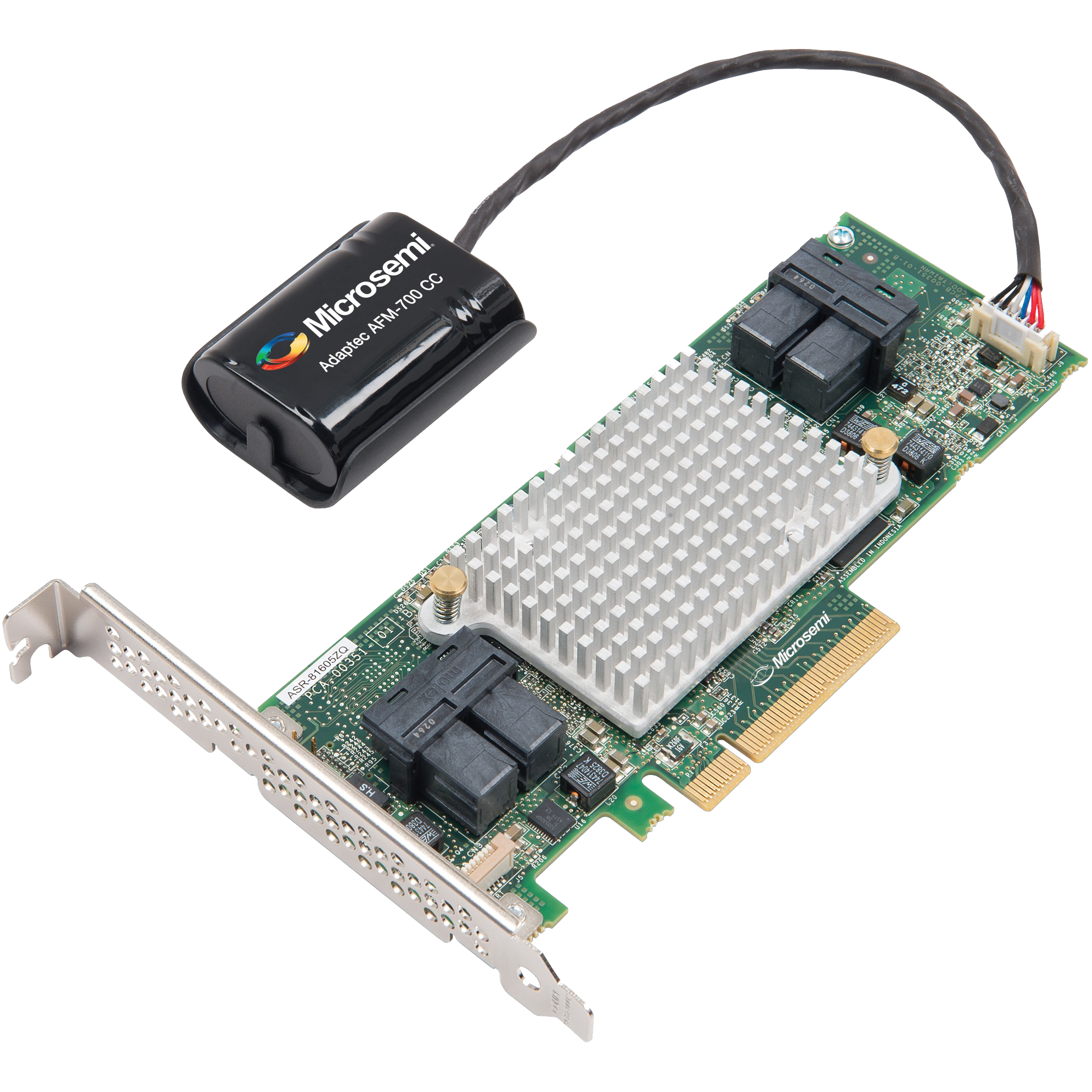 Host bus SAS controller with backup battery